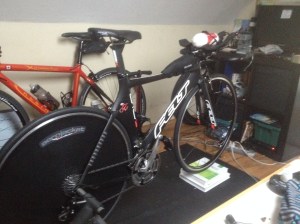 Yes thats a disc cover on my trainer...I am using my indoor time to test aero bento packs, saddles and electrical tape!
